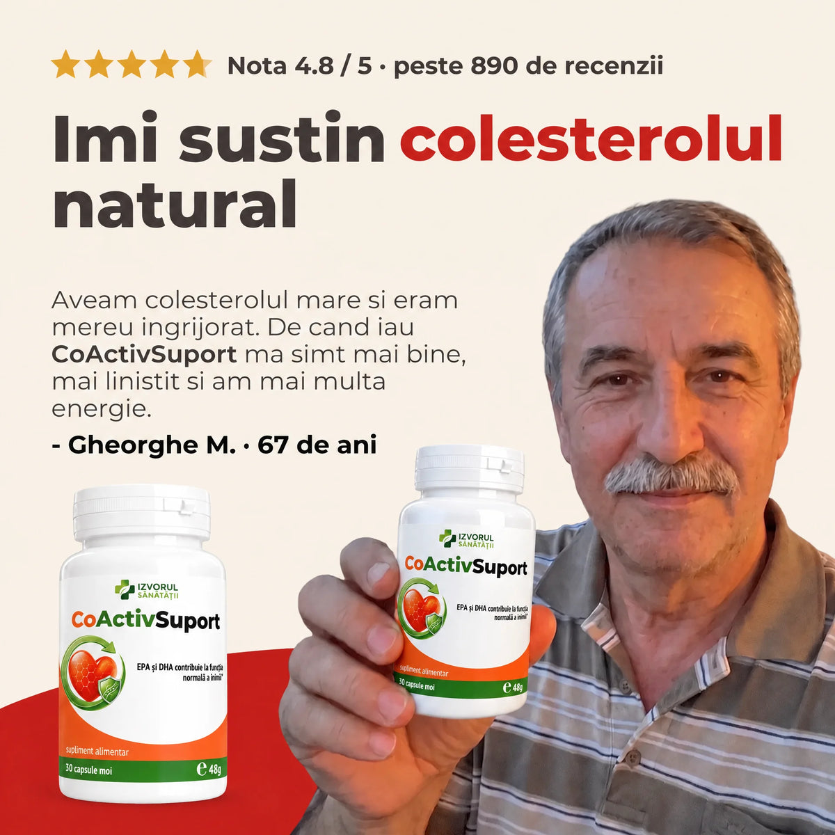 CoActiv Suport - Sprijin natural pentru colesterol și circulație